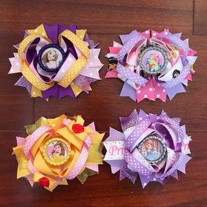 Princess cute hair clip bows